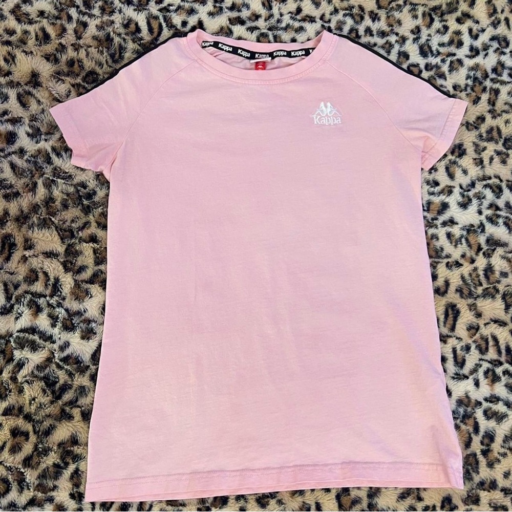 Kappa Light Pink Tee with Logo Accents